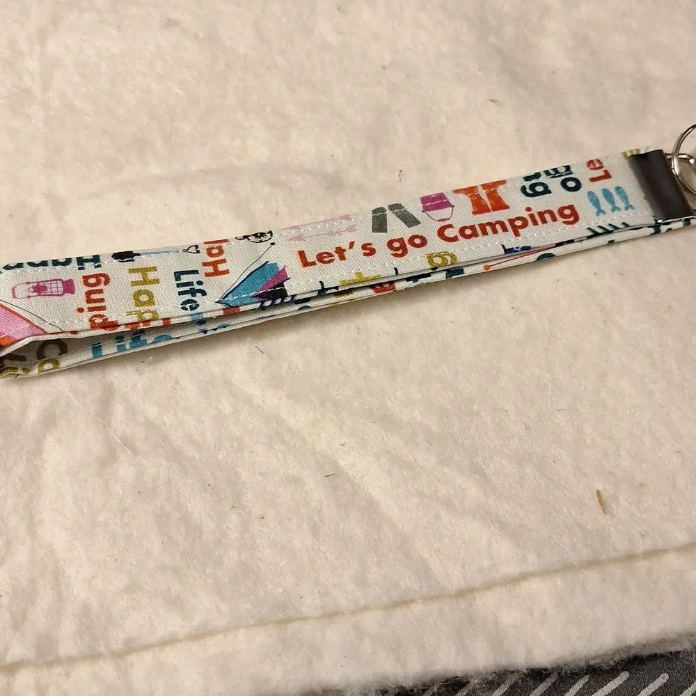 Camping Pattern Key Holder - Picture 1 of 1
